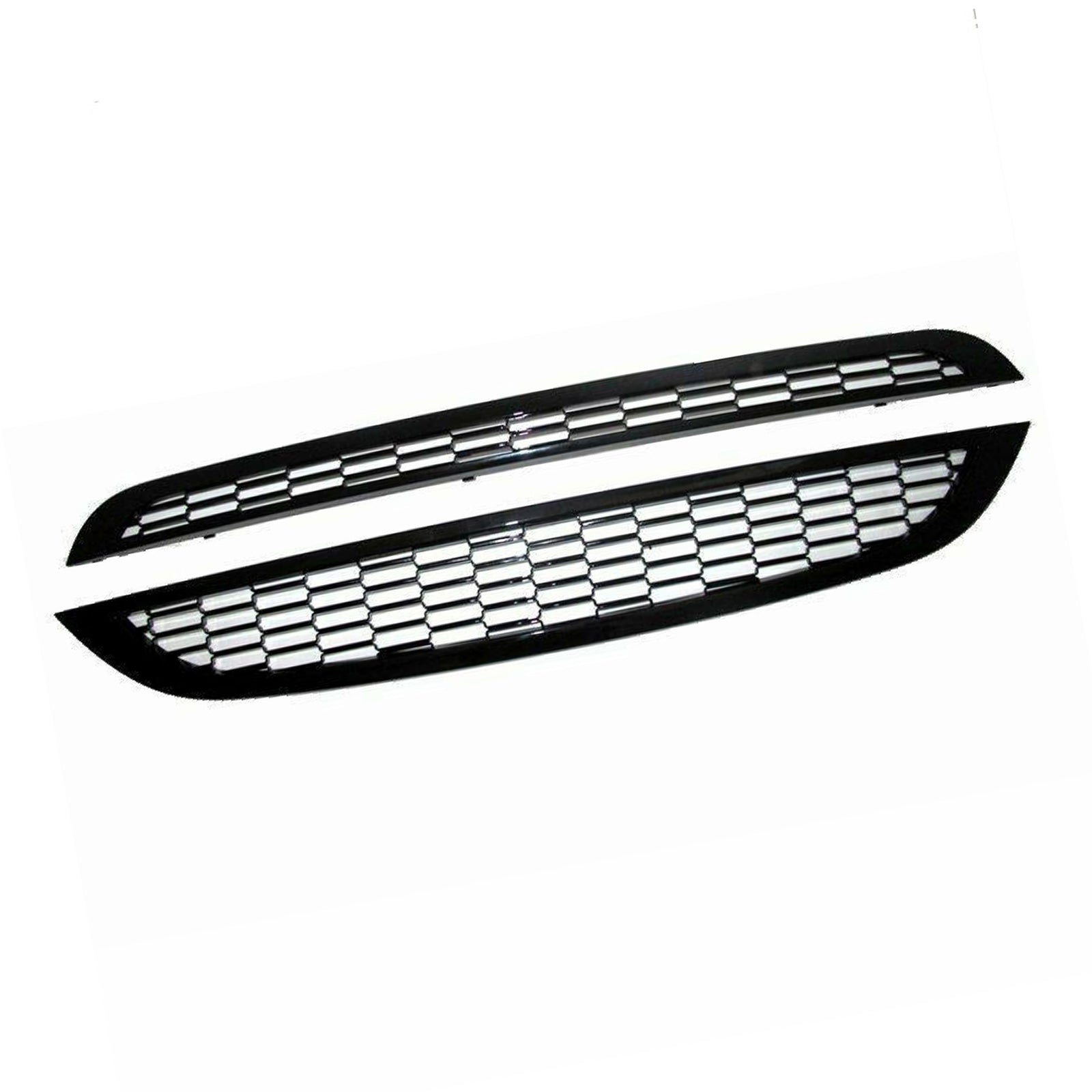 2x Honeycomb Mesh Front Grill Suitable For Mini Cooper R50 / R52 / R53 2002-2006-2
