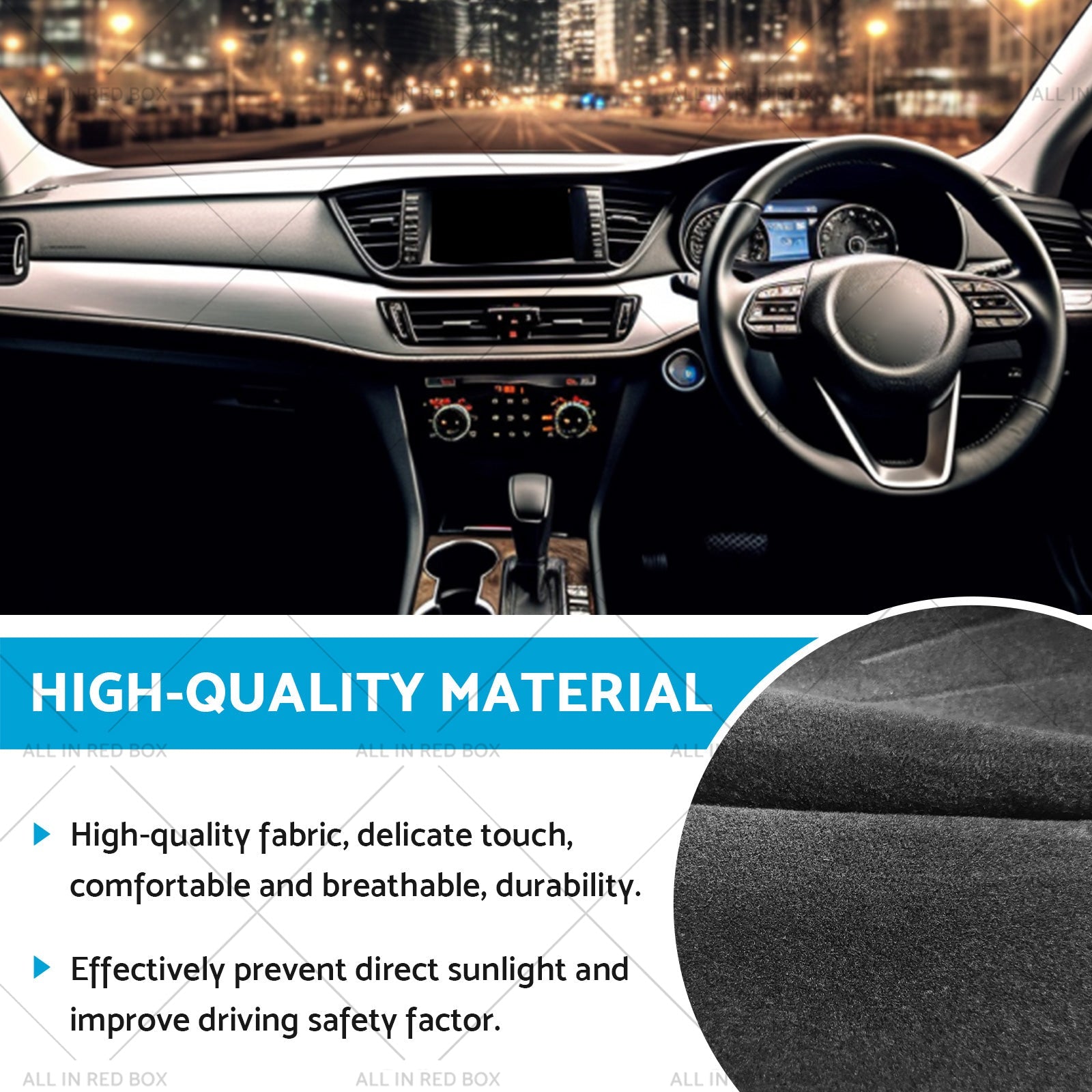 RHD Non-slip Dash Mat Suitable For Hyundai Santafe 2006-2012 Dashboard Cover-2