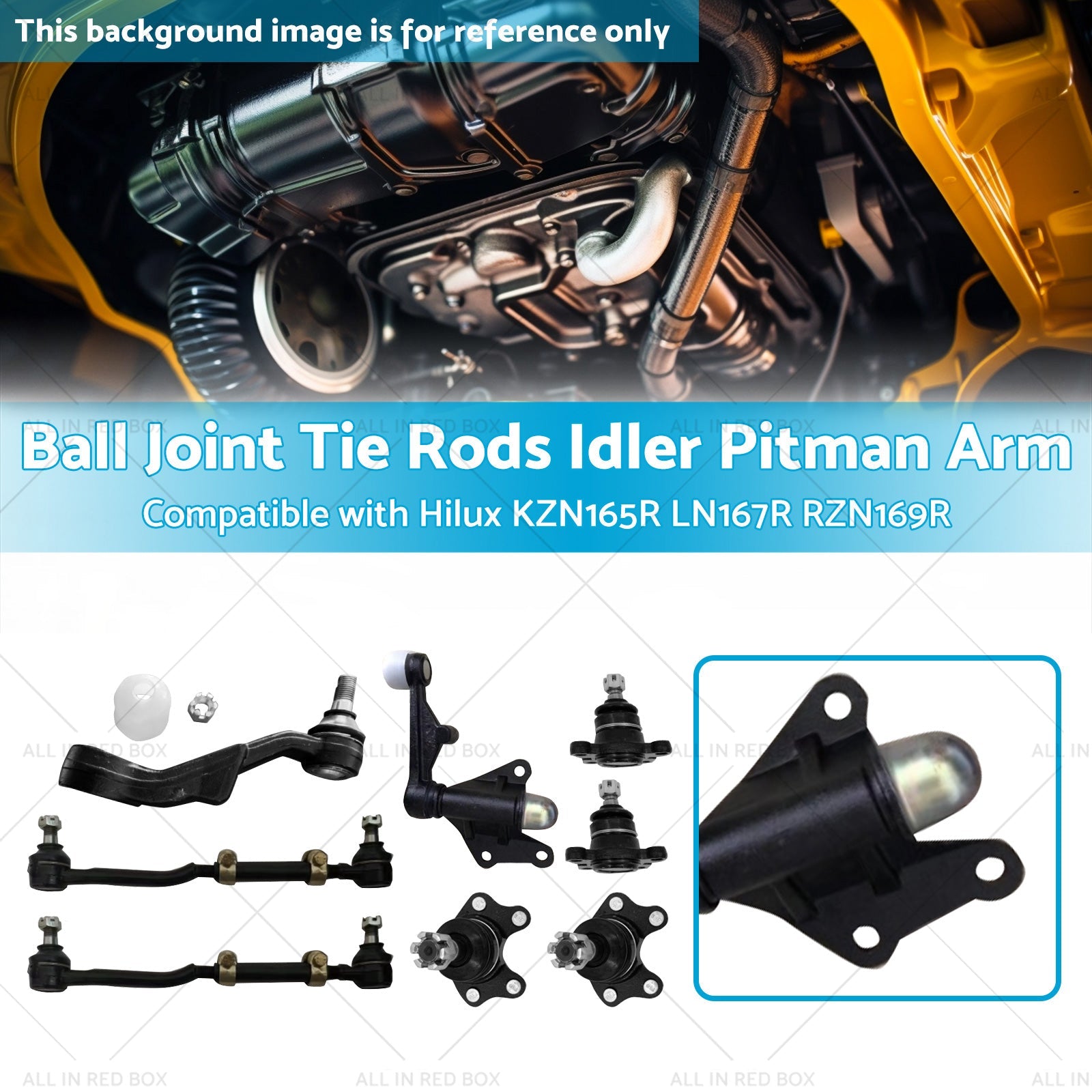 Ball Joint Tie Rods Idler Pitman Arm Suitable for Hilux LN167R RZN169R KZN165R-2