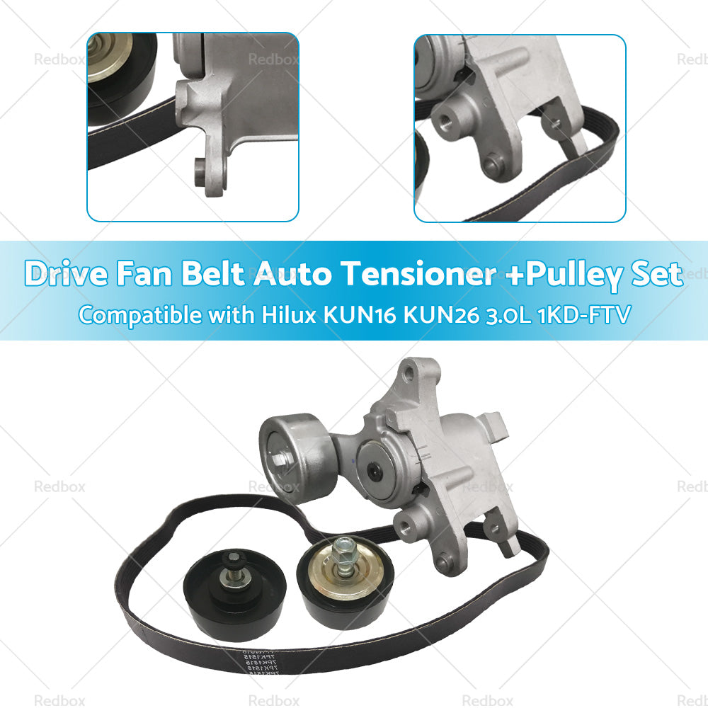 Drive Fan Belt Auto Tensioner Pulley Suitable for Hilux KUN16 KUN26 3. 0L 1KD-FTV-2