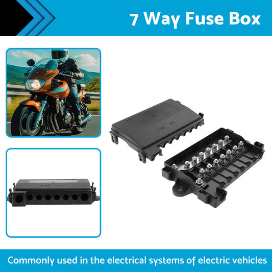 7 Way Multi Fuse Block Box Holder Car Auto Battery 12-32V-1