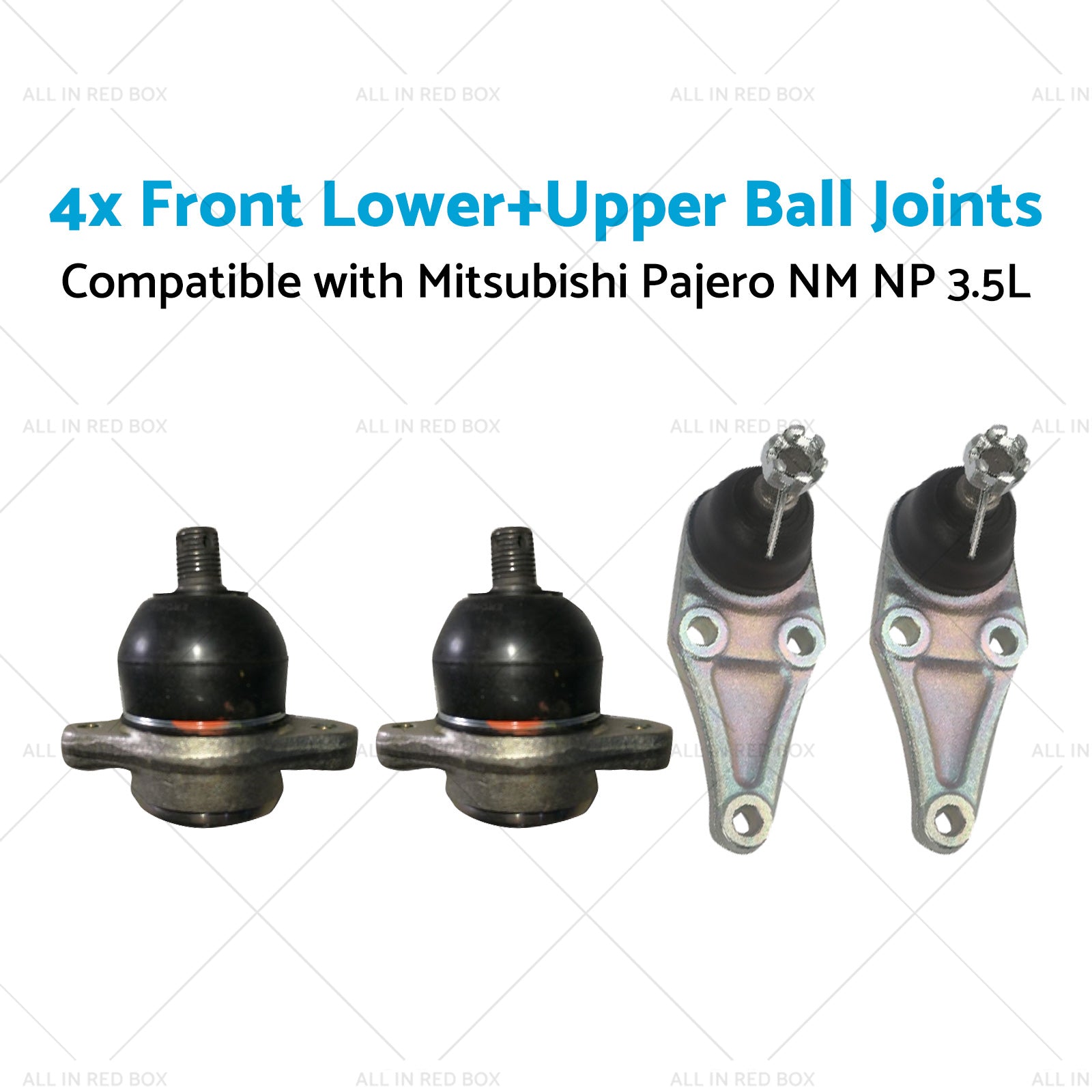 4x Front LowerUpper Ball Joints Suitable for Mitsubishi Pajero NM NP 3. 5L 00-11-3