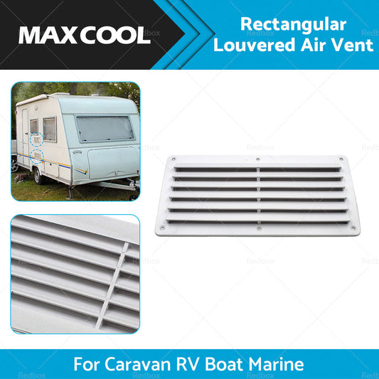 Rectangular Louvered Air Vent or Dent Vent For Caravan RV Boat Marine 260 x 125mm-1