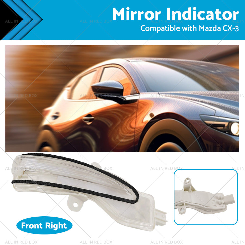 Right Side Mirror Light Indicator Blinker Suitable for Mazda CX3 CX-3 2015-2022-0