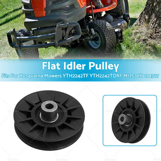 Flat Idler Pulley For Husqvarna Mowers YTH2242TF YTH2242TDRF M17538H 194327-1
