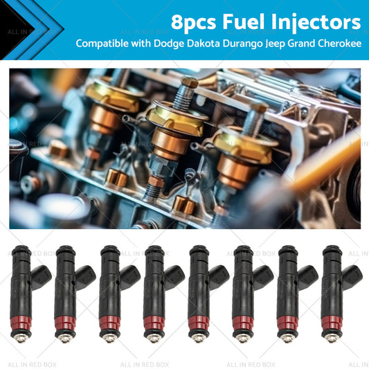 8PCS Fuel Injector 53032145AA Suitable For Dodge Ram Jeep Grand Cherokee 01-03-0