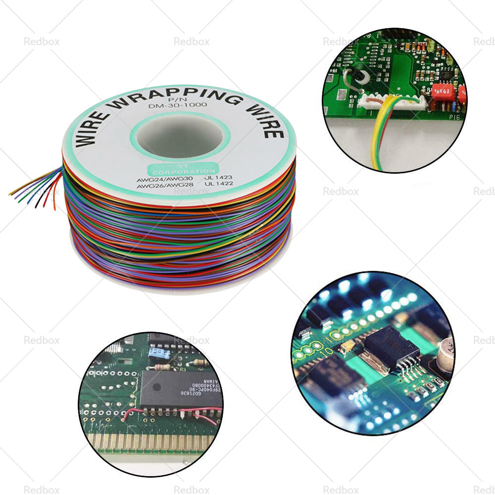 Wrapping Wire Tin Plated Copper Wire P or N DM-30-1000 30 AWG 250M Length 8 Colors-2