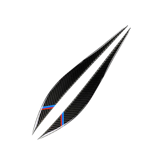 Carbon Fiber Eyelids Eyebrow Headlight Retrofit Accessories Suitable for BMW F30 3 Series-0