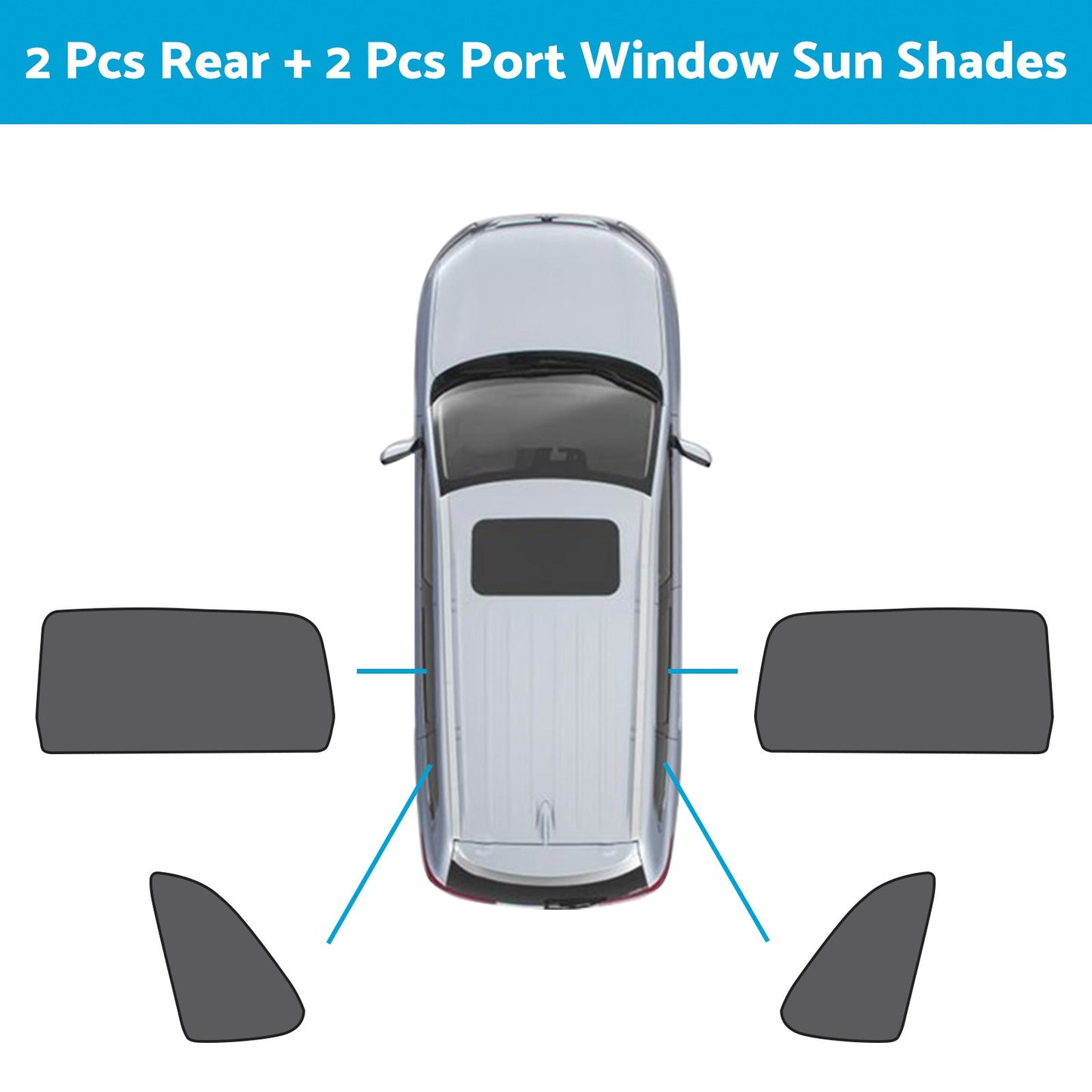 Front Rear Port Window Magnetic Mesh Sun Shade Suitable For Jeep Grand Cherokee-8
