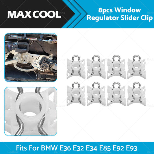 8PCS Window Regulator Slider Clip Guide Bush Fit For BMW E36 E32 E34 E85 E92 E93-1