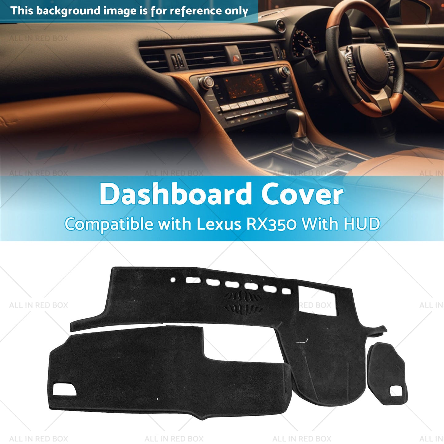Non-Slip Dash Mat Suitable For Lexus RX RX350 2016-2020 With HUD Dashboard Cover-1