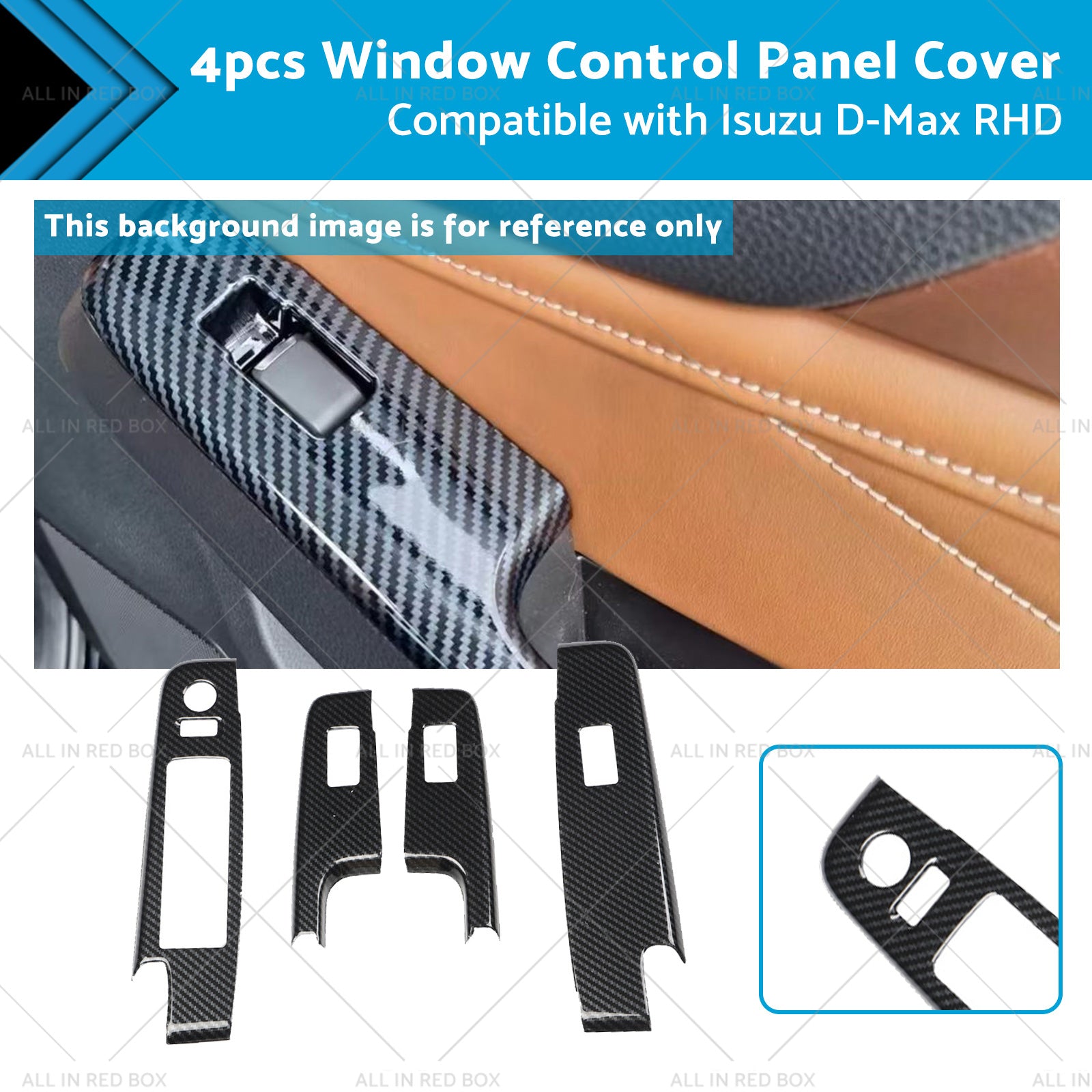 Carbon Fiber Pattern Window Lift Trim Suitable For Isuzu D-Max Dmax 2021-2023-0