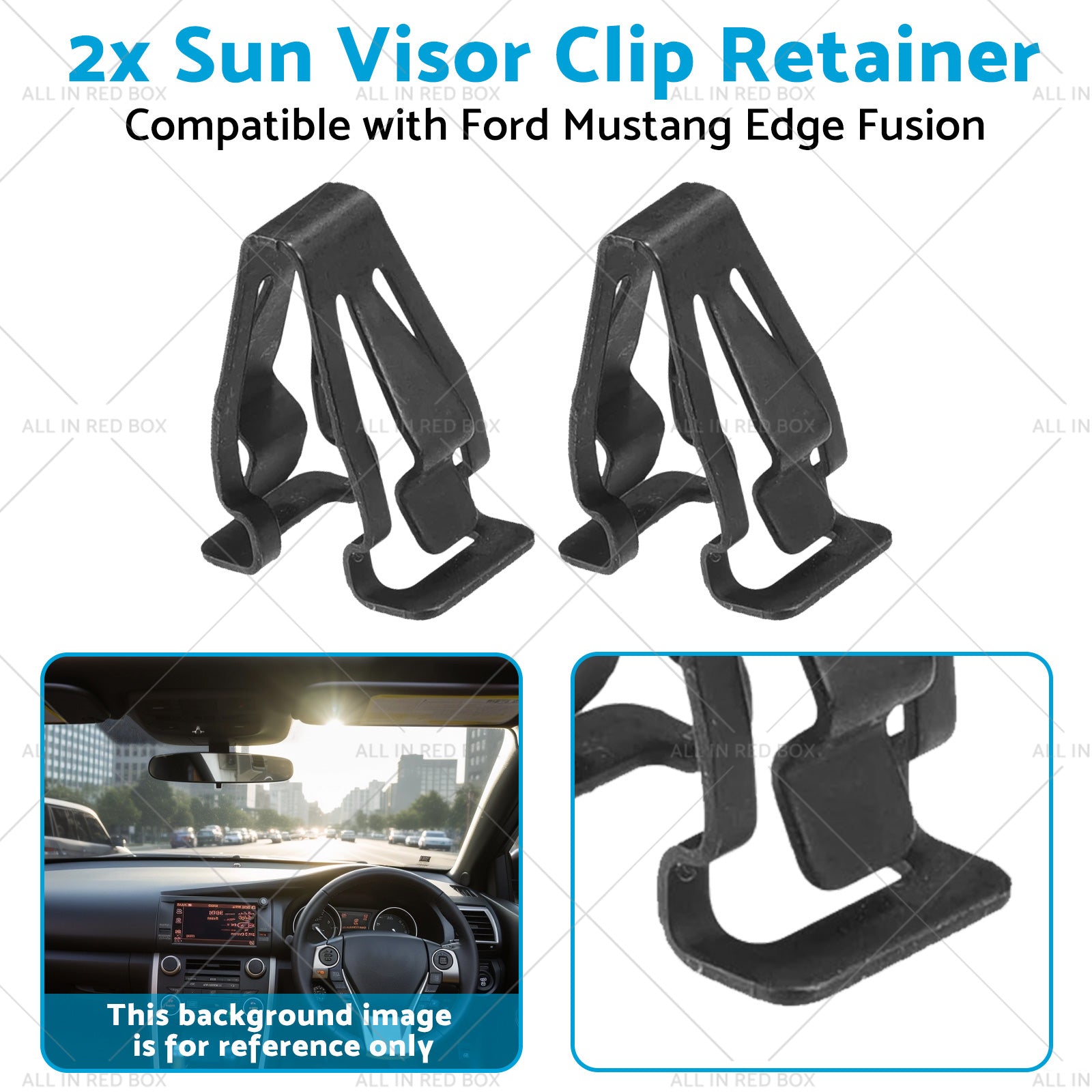 DS7Z-9904132-A 2x Sun Visor Clip Retainer Suitable for Ford Mustang Edge Fusion-2