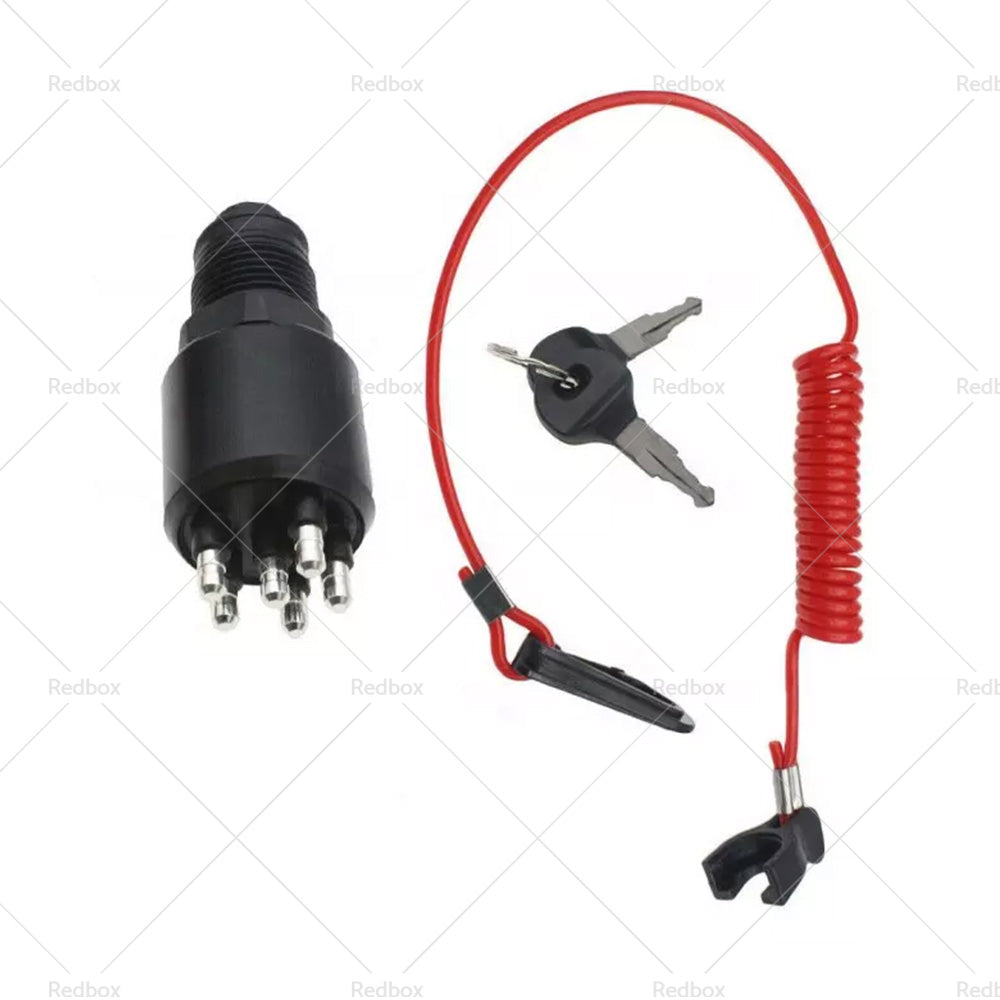 Suitable For Evinrude or Johnson OMC Ignition Key Switch w or  Safety Lanyard 5005801-4