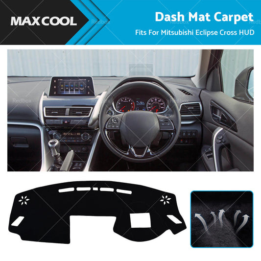 Dash Mat For Mitsubishi Eclipse Cross 2017-New with HUD Dashboard Cover Black-0