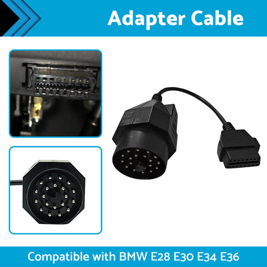 20 Pin to 16 Pin OBD2 Adapter Diagnostic Connector Cable for BMW E36 E38 E39 E46-1
