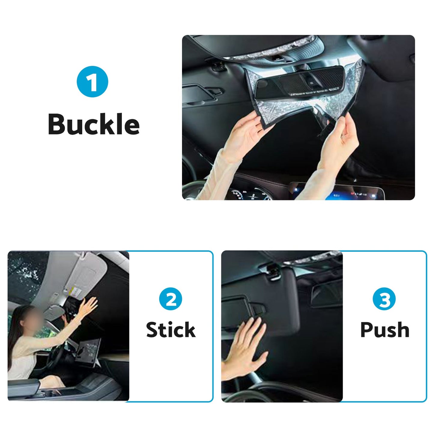 6 Layer Thick WindScreen SunShade Suitable ForHyundai Tucson 16-24 UV Protection-2