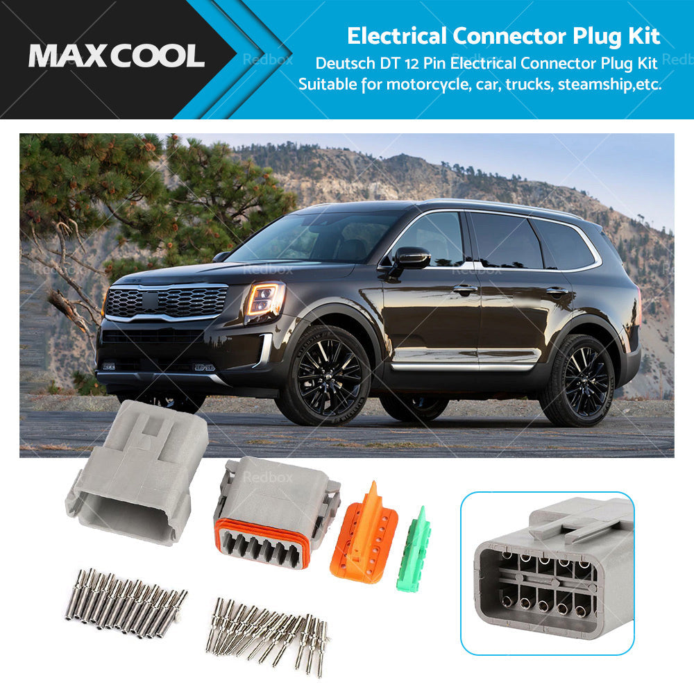 Deutsch DT 12-Way 12 Pin Electrical Connector Waterproof Plug Kit Male  and  Female-0