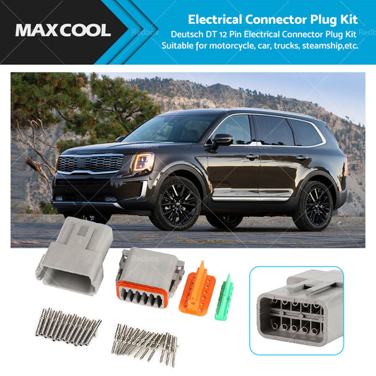 Deutsch DT 12-Way 12 Pin Electrical Connector Waterproof Plug Kit Male  and  Female-0