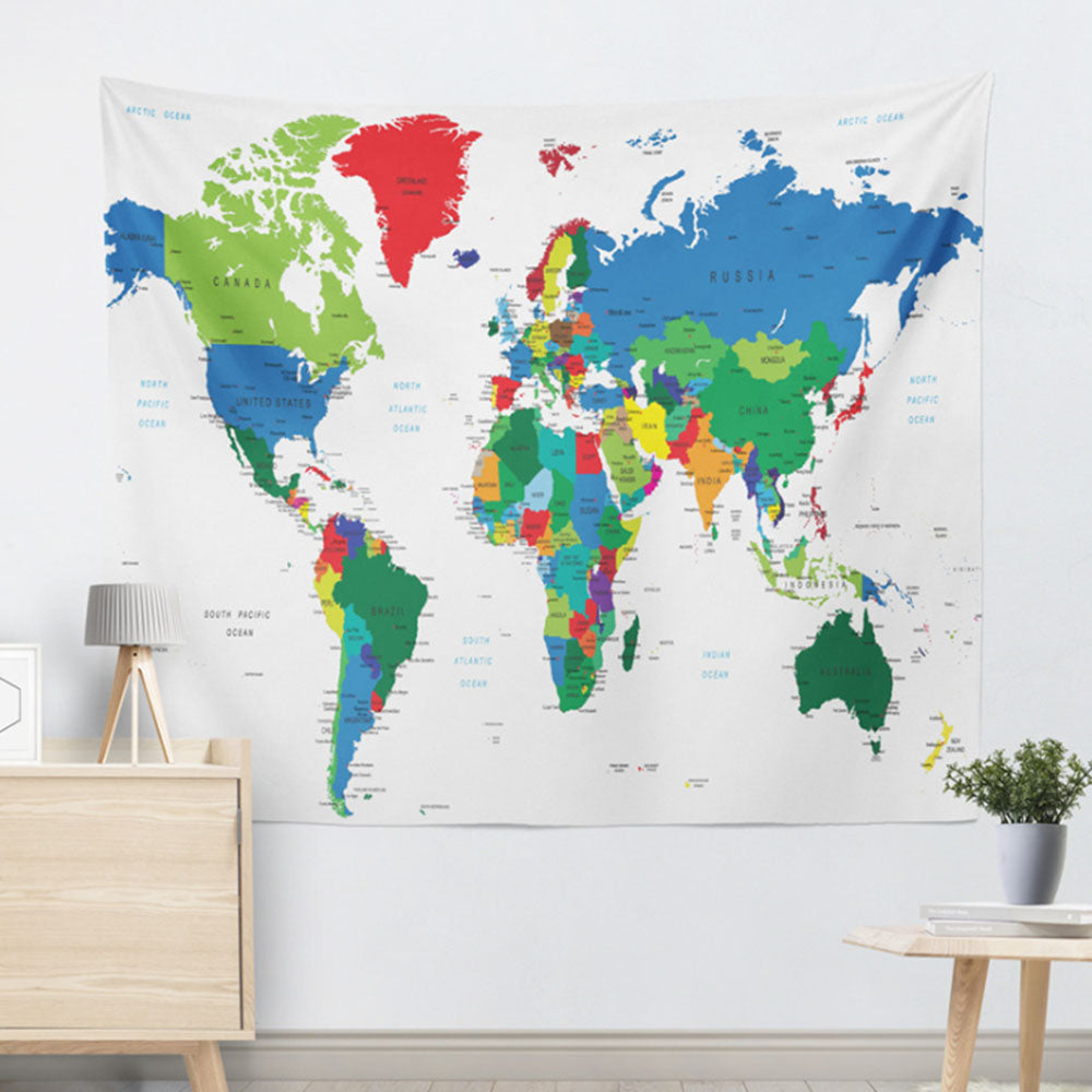 MAP OF THE WORLD LAMINATED LARGE POSTER 130*150CM / 200*150CM FLAGS WALL PRINT-0