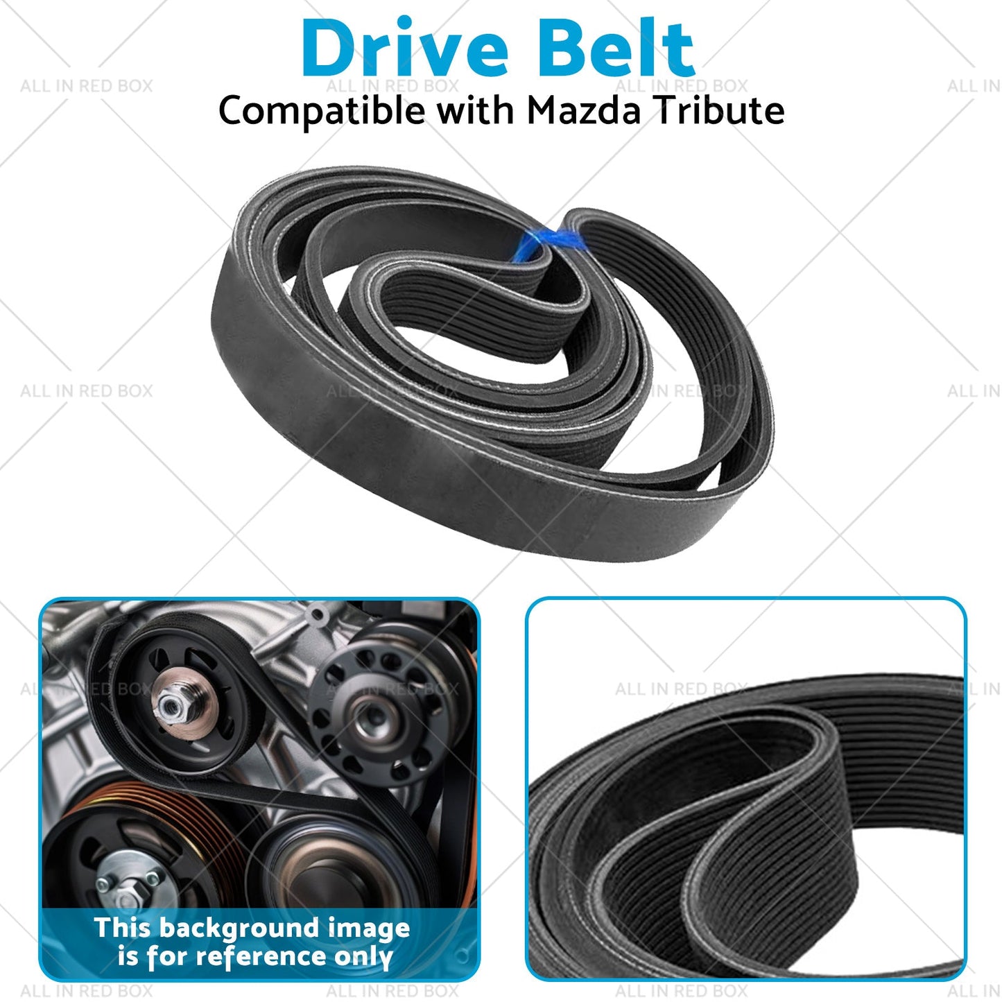V-Ribbed Serpentine Drive Belt 6PK2185 Suitablefor Mazda Tribute Lexus Ford Benz-3