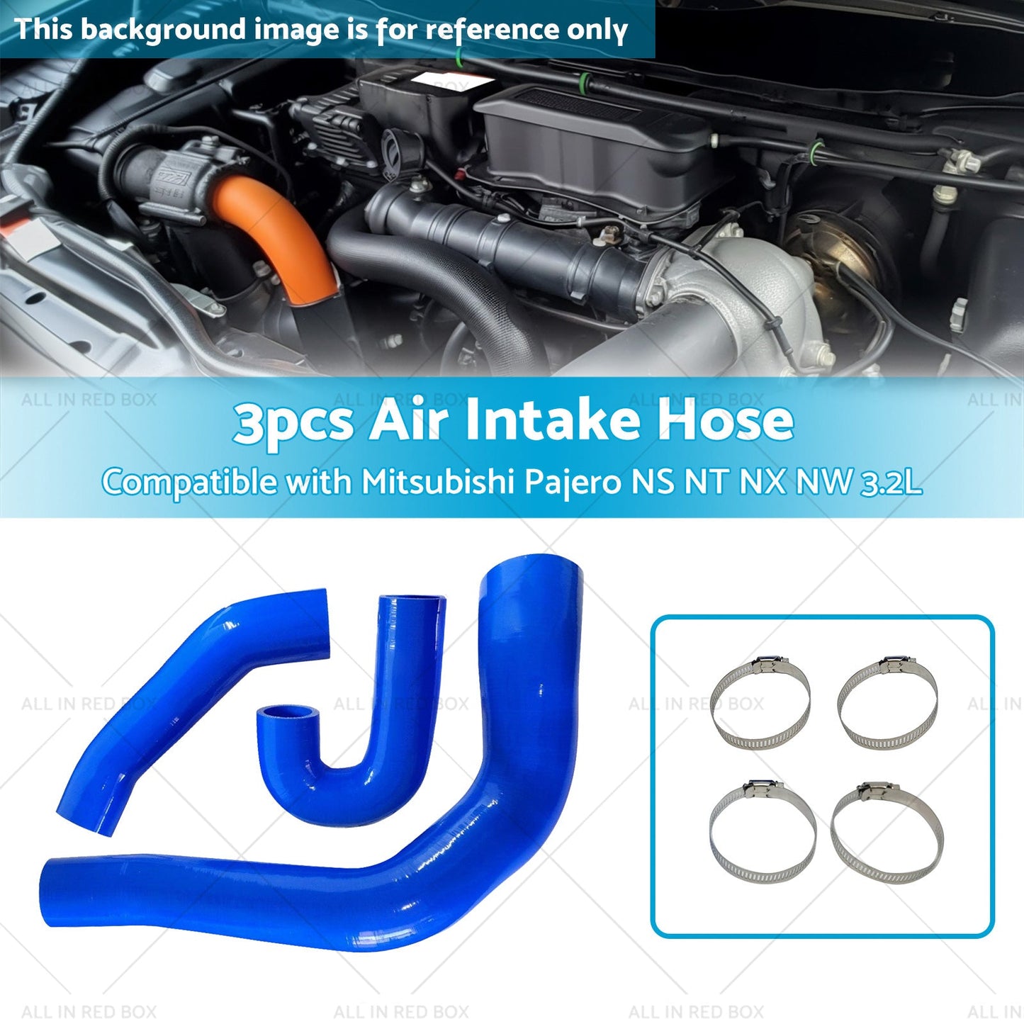 3pcs Intercooler HoseClamps Suitable for Mitsubishi Pajero NS NT NX NW 3. 2LT-2