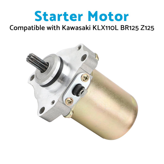 Starter Motor 9Teeth Suitable For Kawasaki BR125 Z125 Pro 2016-19 KLX110 L 10-20-1