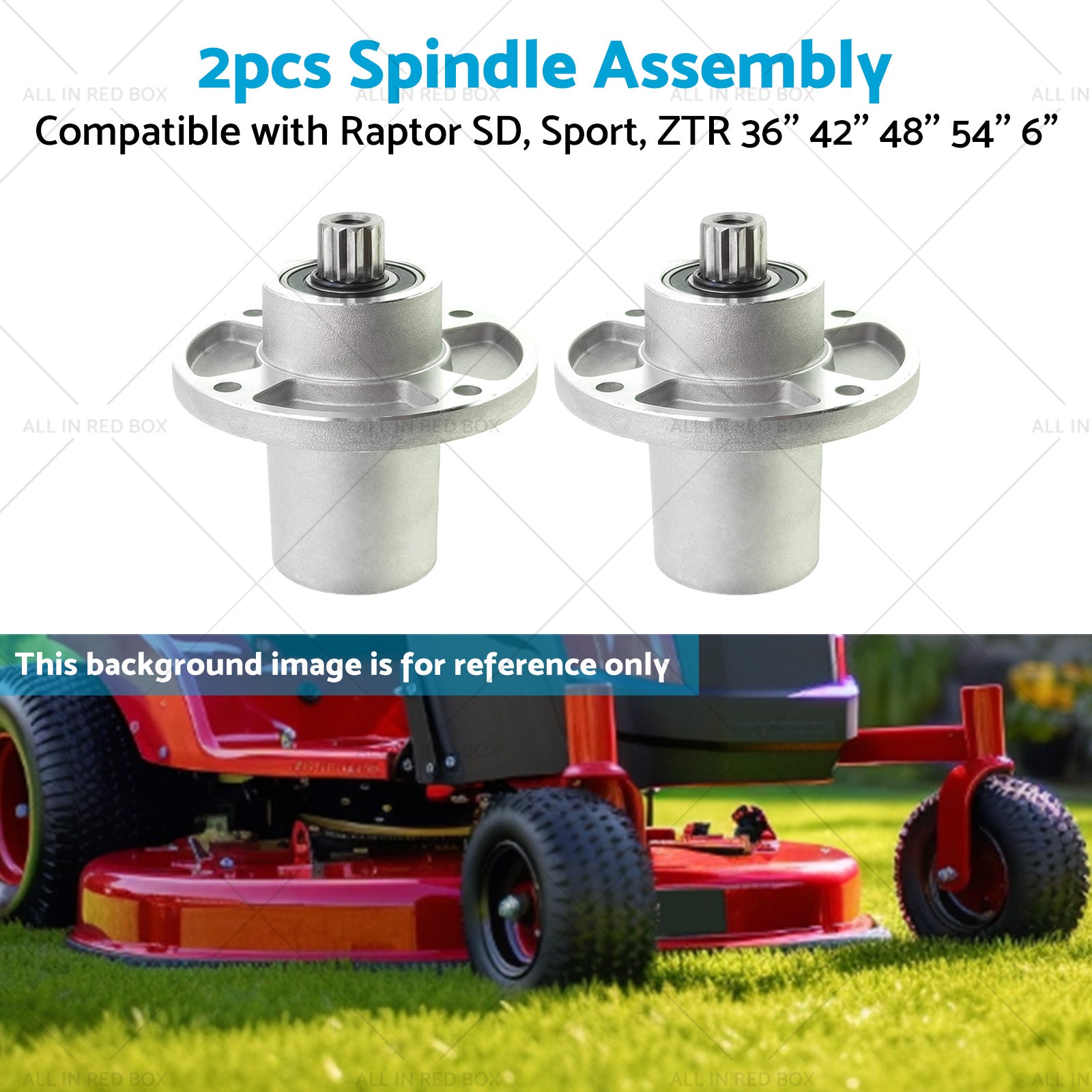 2x Blade Spindle Assembly Suitable for Raptor SD, Sport, ZTR 36'' 42'' 48'' 54''-3