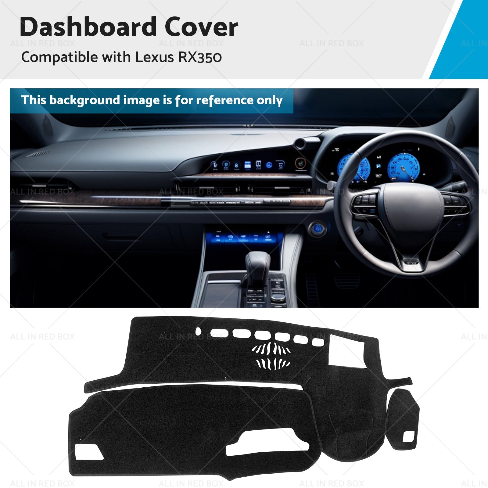 Non-Slip Dash Mat Suitable For Lexus RX RX350 2021-2022 With HUD Dashboard Cover-0
