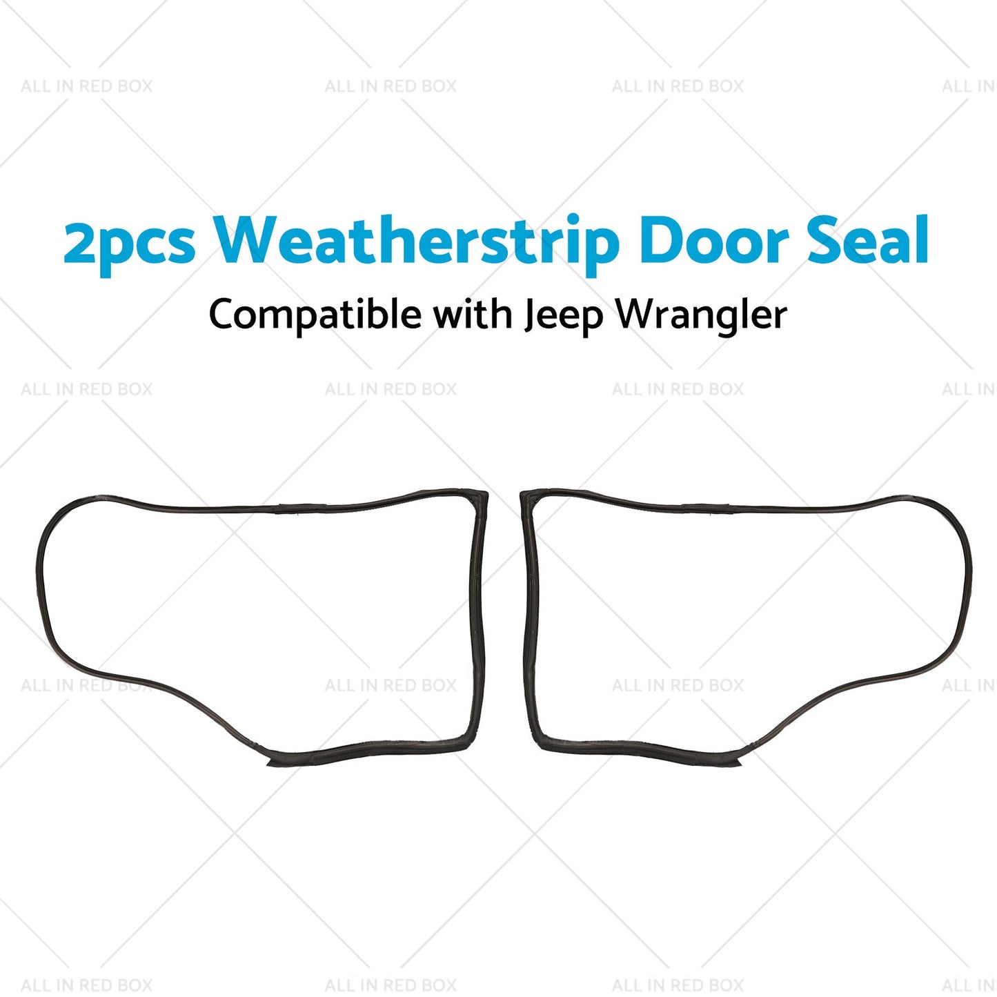 2pcs Front Door Weatherstrip Gasket Seal Suitable For Jeep Wrangle JK 2007-2018-3
