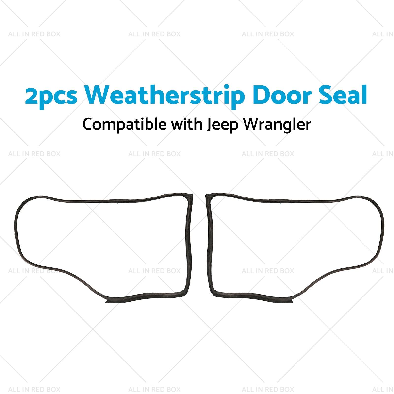 2pcs Front Door Weatherstrip Gasket Seal Suitable For Jeep Wrangle JK 2007-2018-3