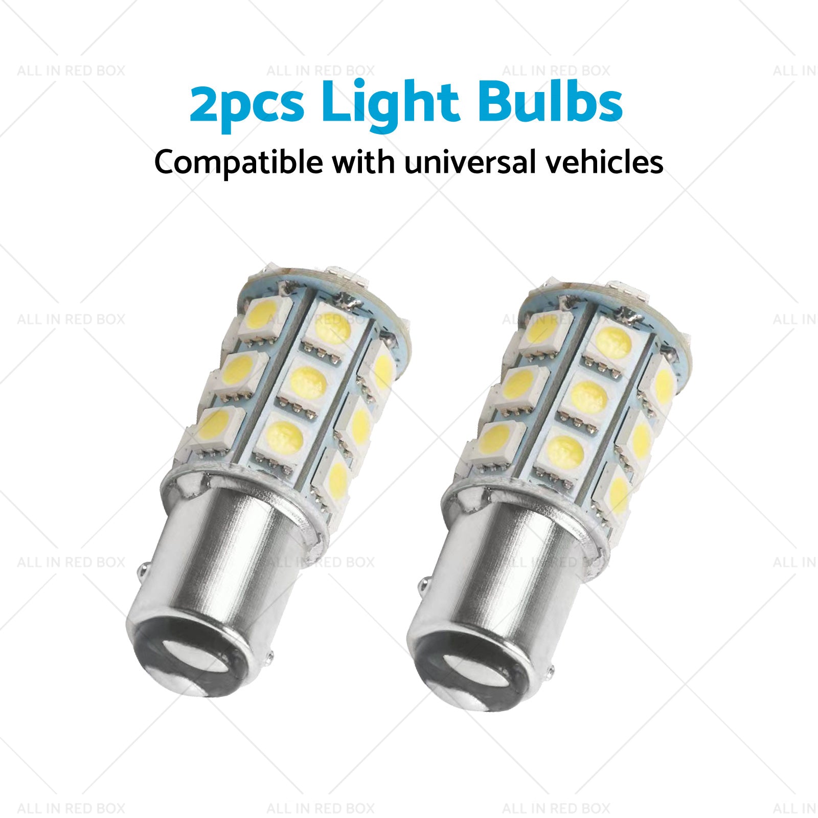 2x 12V BA15D LED White 27 SMD 5050 For Caravan Car Auto Indicator Signal Light-3