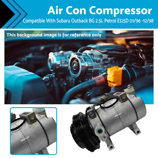 Air Con Compressor Suitable For Subaru Outback BG 2.5L Petrol EJ25D 01/96 -12/98-0