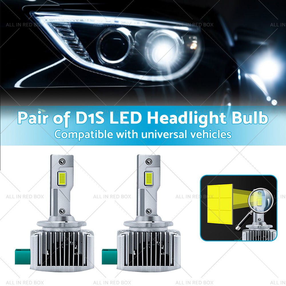 Pair of 6000K For Replace HID Xenon D1S LED Headlight Bulbs Conversion 90W 2pcs-2
