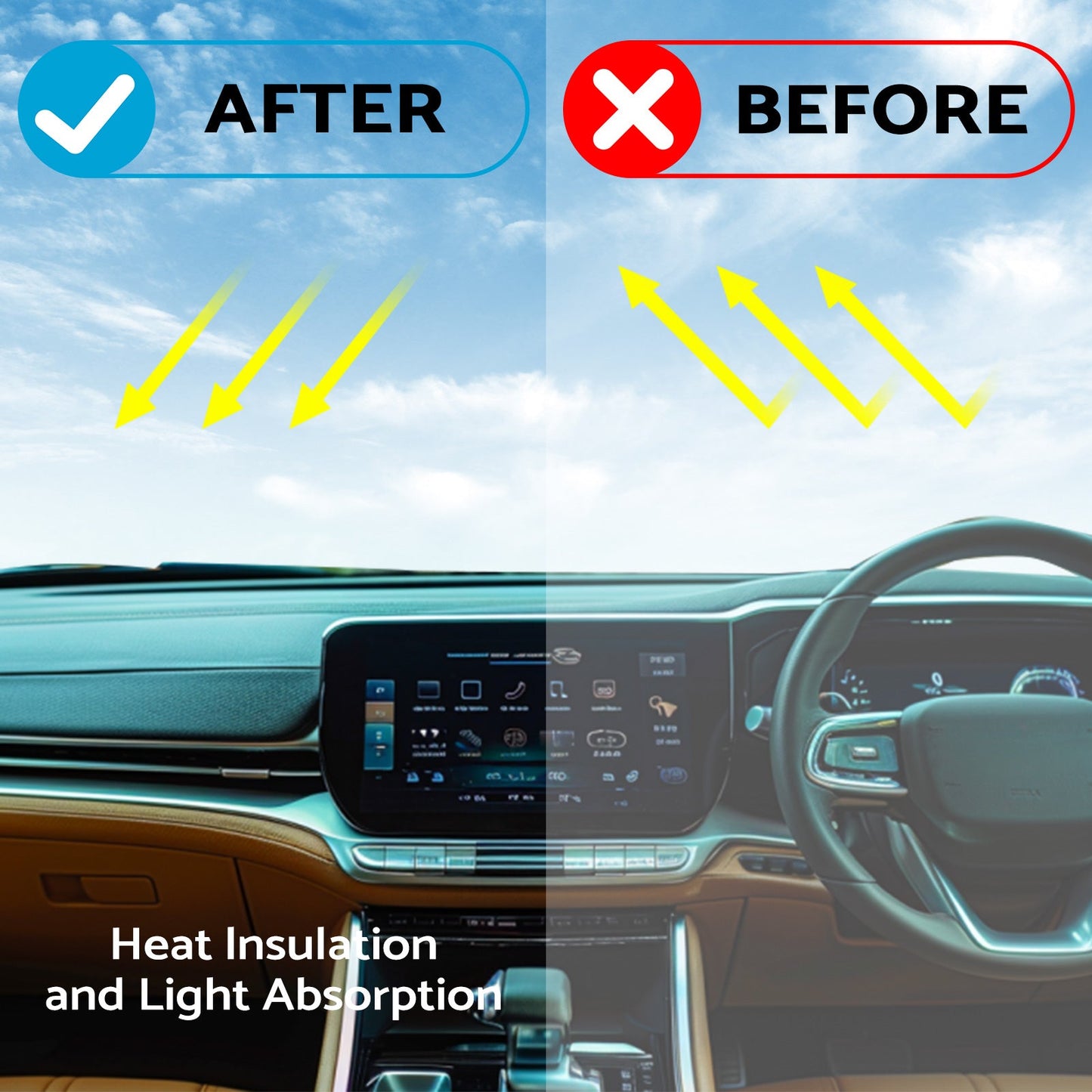 Black Dashboard Sun Cover Dash Mat Suitable For Haval H6 LUX 2016-2020-1