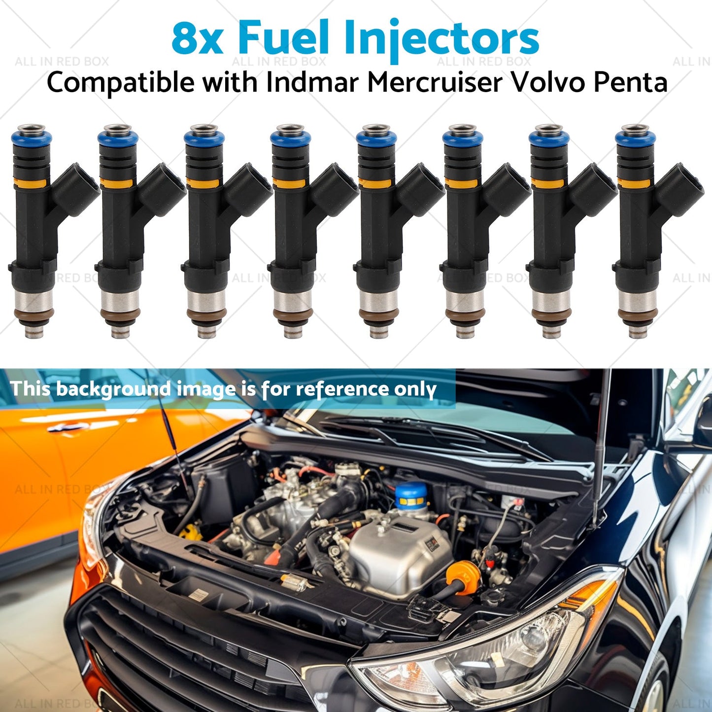 879312003 8x Fuel Injectors Suitable for Indmar Mercruiser Volvo Penta 07-13-4