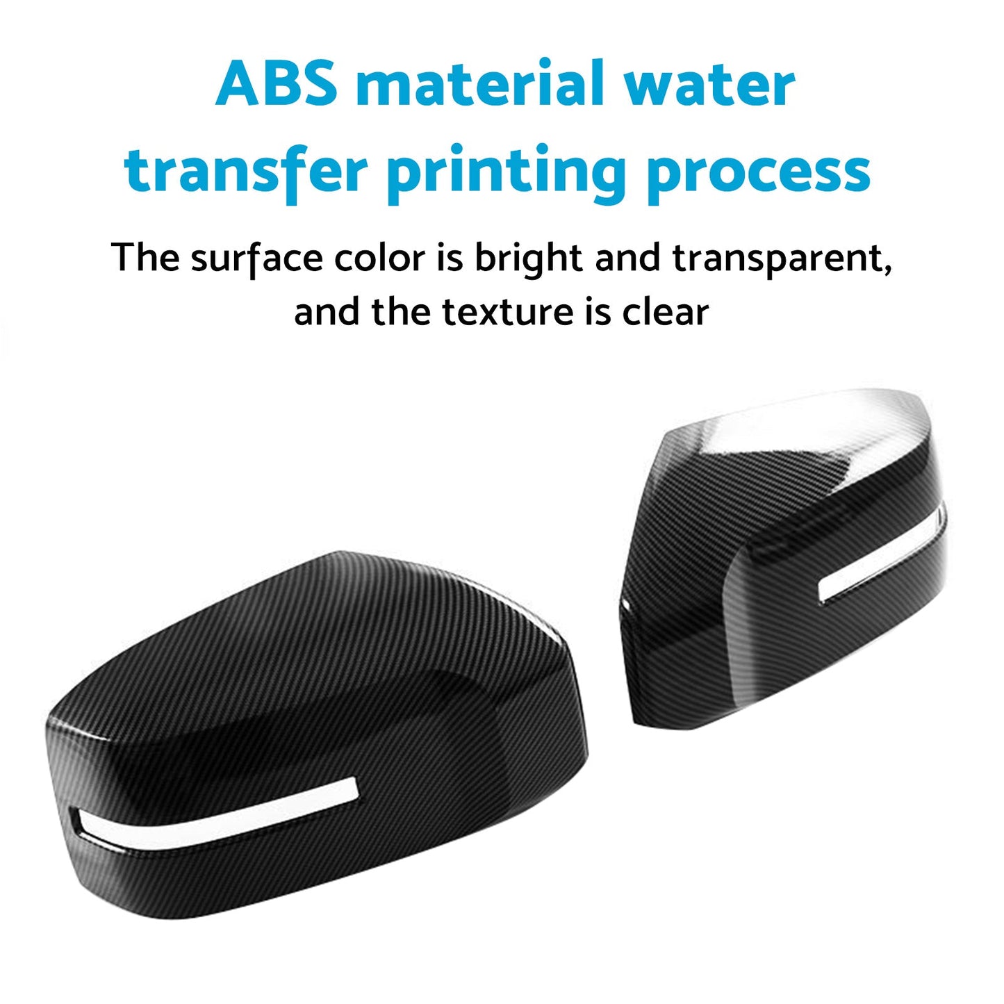 Side Mirror Cover Suitable For Mitsubishi Triton L200 23-25 ABS Carbon Fiber-2