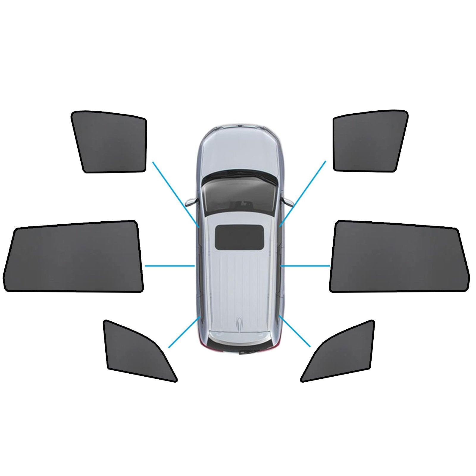 Magnetic Mesh Sun Blind Shades Suitable for Audi Q7 4LB 06-15 On Front/Rear-0