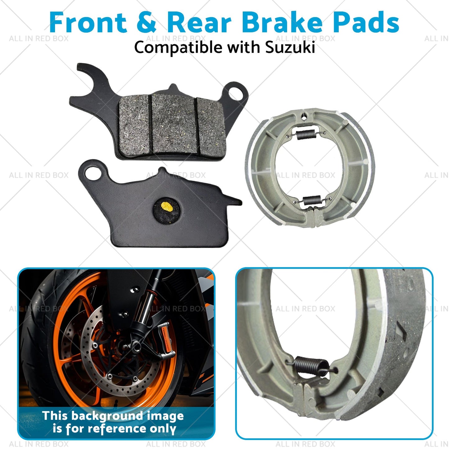 Front  and  Rear Brake Pads Suitable for 2017-2021 Suzuki UK 110 Address-3