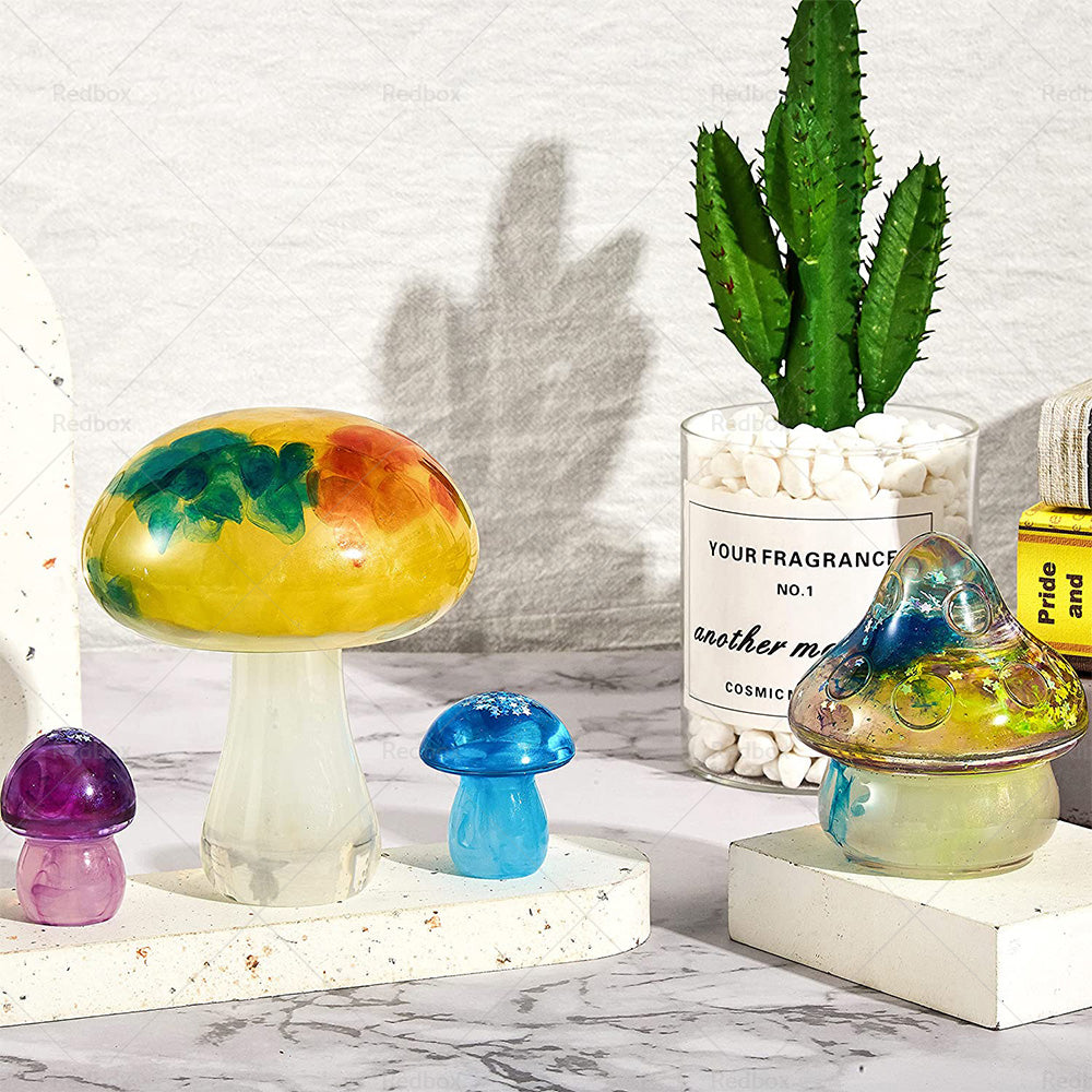 5 Styles Mushroom Epoxy Resin Casting Craft Molds Silicone Molds DIY Home Decor-2