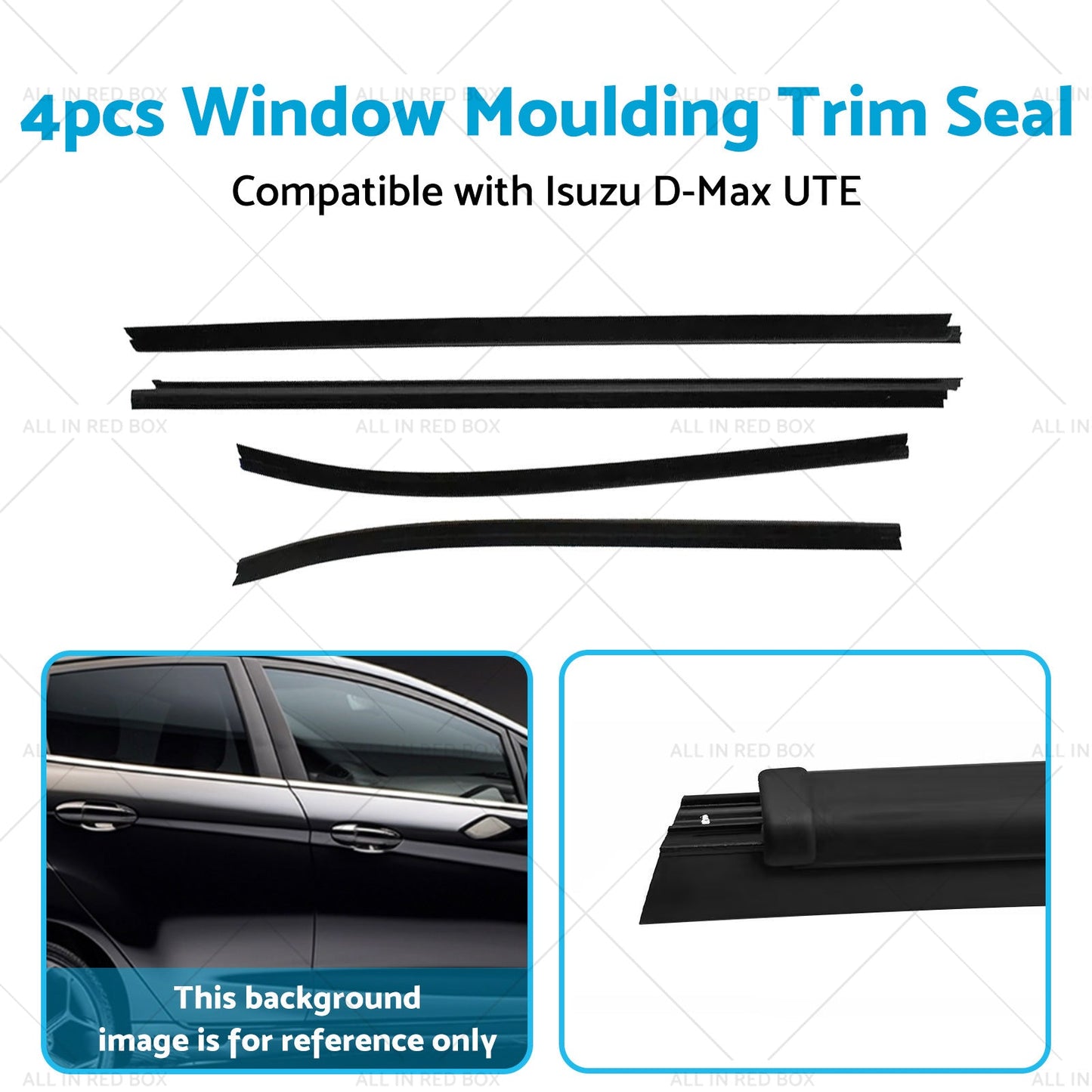 Window Glass Seals 4 Door Weather Strip Suitable for  Isuzu D-Max 2012 - 2019-4