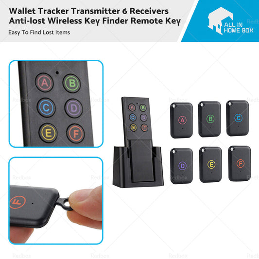 Wallet Tracker Transmitter 6 Receivers Anti-lost Wireless Key Finder Remote Key-0