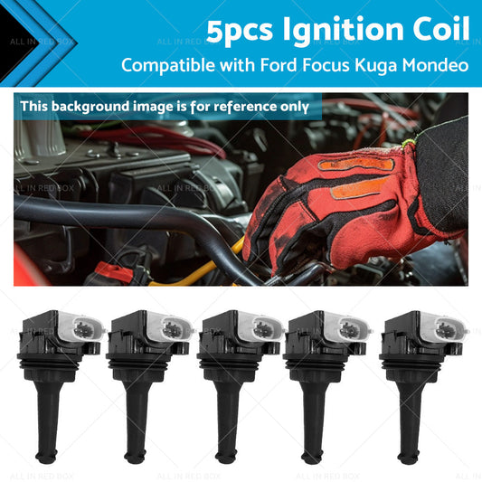 5PCS Ignition Coil Suitable For Ford Focus ST XR5 RS Mondeo XR5 Kuga 2. 5L Turbo-0