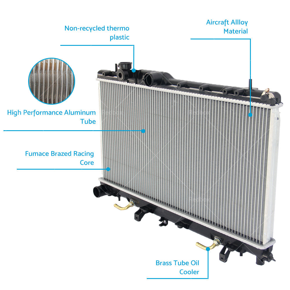 Radiator For Subaru Impreza WRX EJ20 EJ25 2. 0L 2. 5L 4Cyl AT MT 2000-2007-2