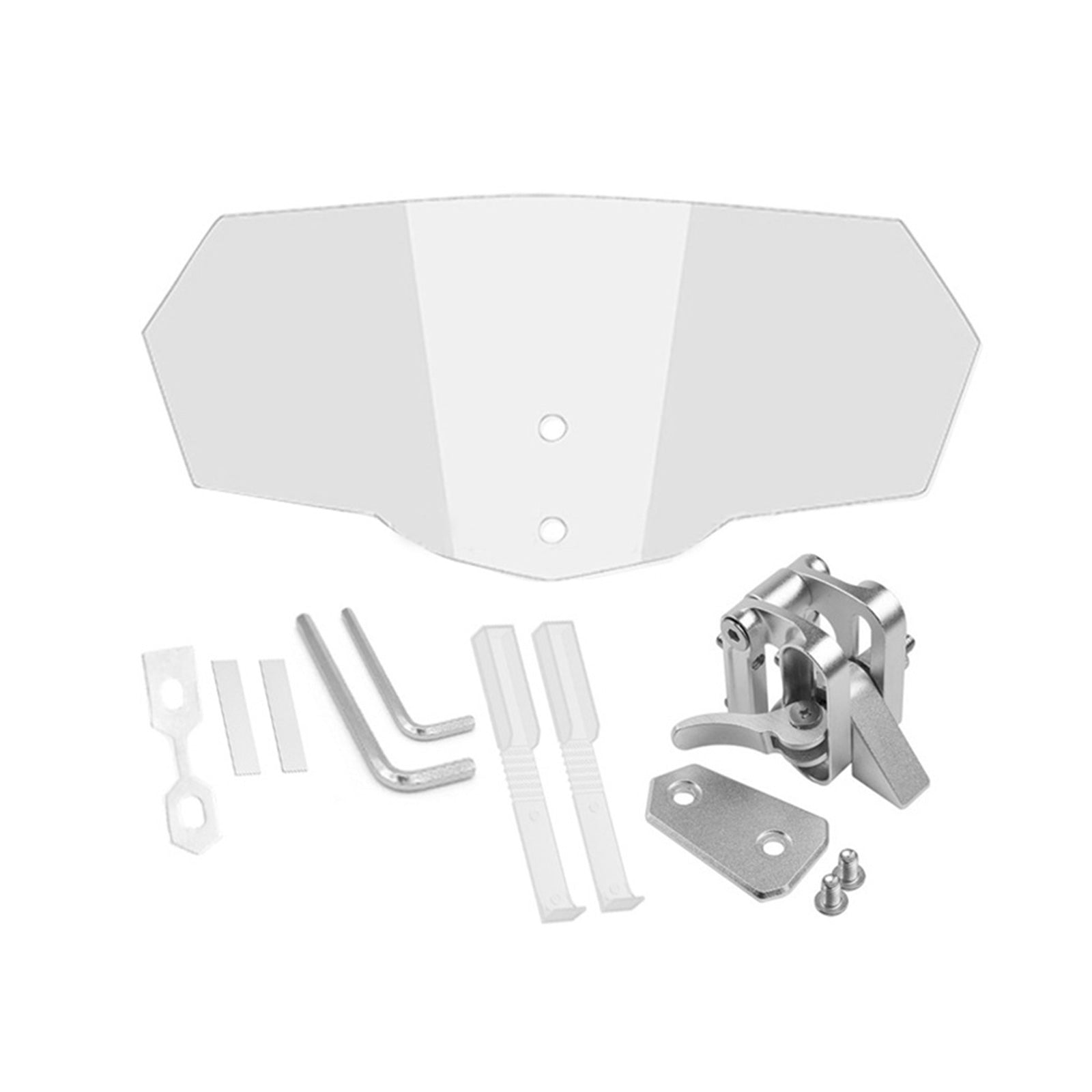 Motorcycle Windshield Extension Clip-On Windscreen Wind Deflector Spoiler-0