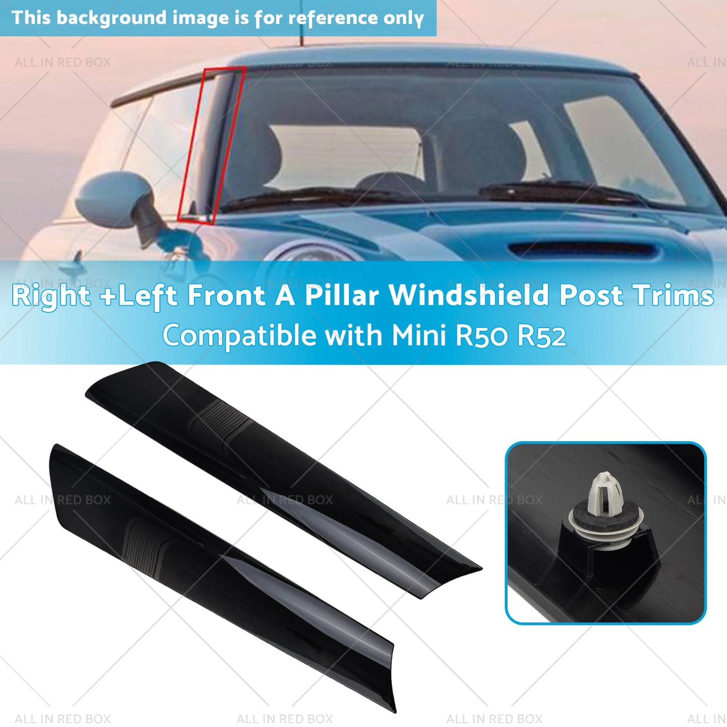 LeftRight Windshield A Pillar Post Trim Molding Suitable for Mini Cooper 02-08-2