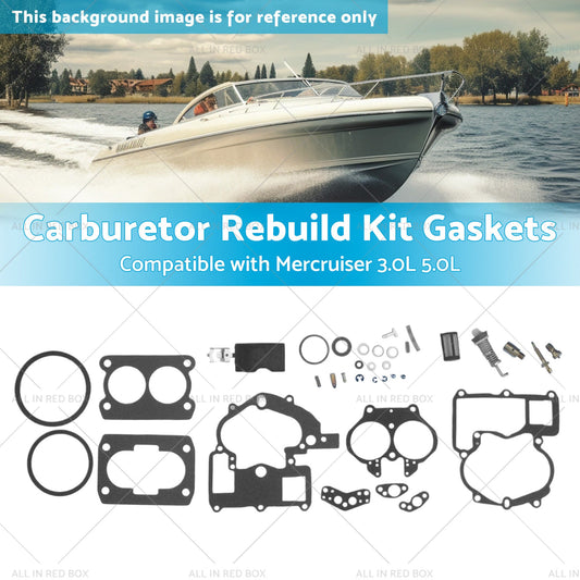 302-804844002 Carburetor Rebuild Kit Gaskets Suitable for Mercruiser 3. 0L 5. 0L-1
