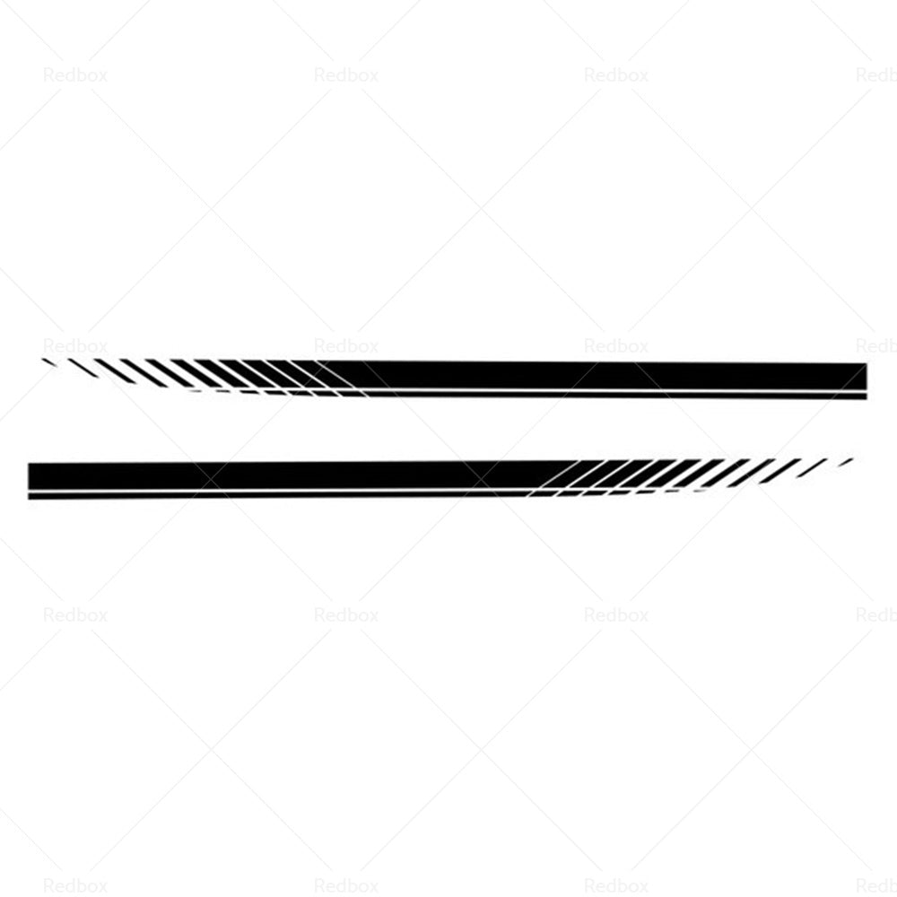 2x Racing Plaid Side Door Fender Skirt Stripes Decals Stickers Car Accessories-2