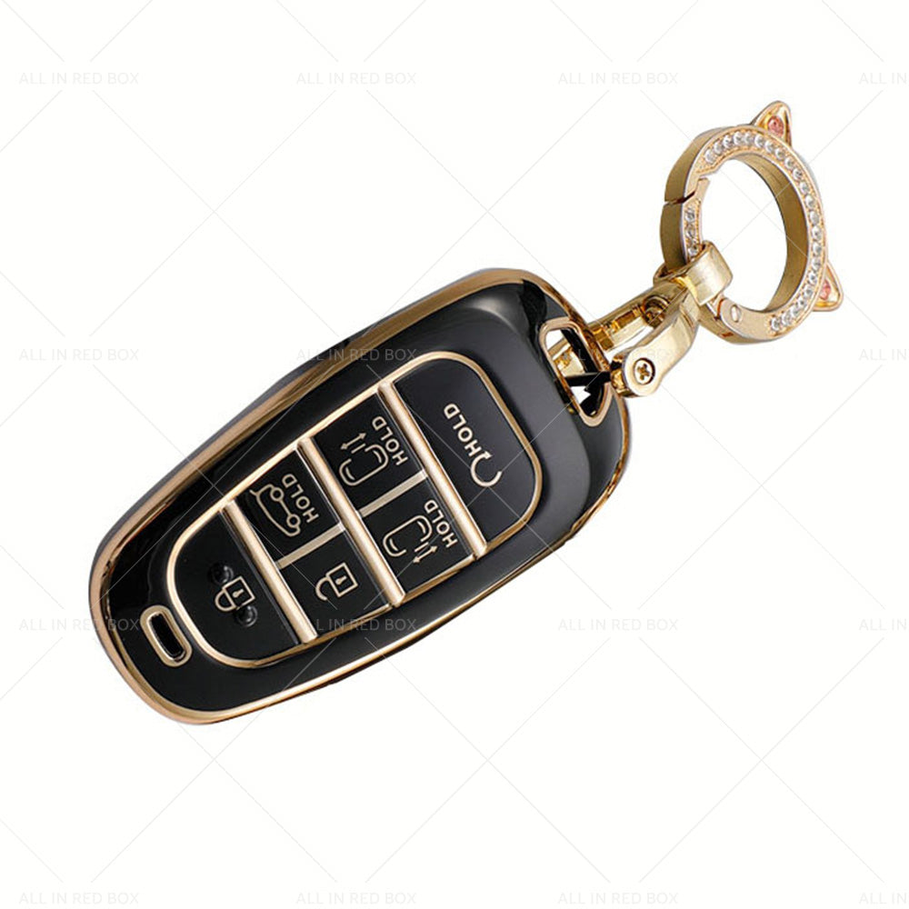 6Button TPU Car Remote Key Fob Cover Suitable ForHyundai Sonata Tucson Santa Fe-4