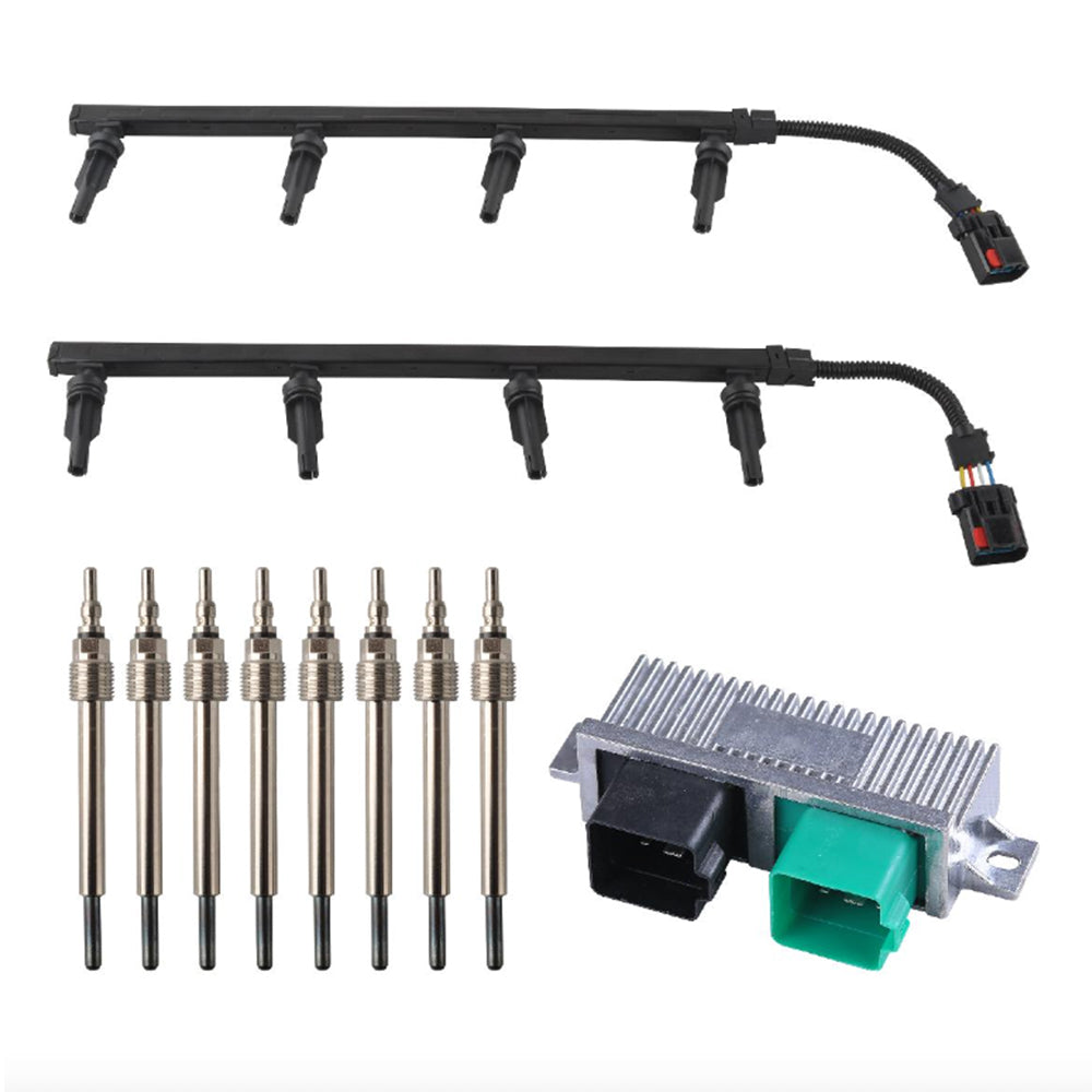 Glow Plug Kit Suitable For Ford F250 F350 F450 F550 Excursion 6.0L Diesel 03–10-0